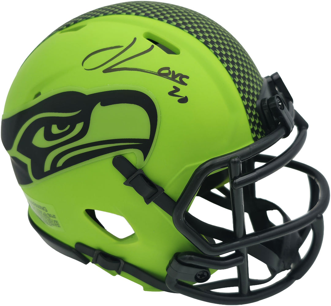 Julian Love Signed Seattle Seahawks Rave Green Speed Mini Helmet MCS Holo