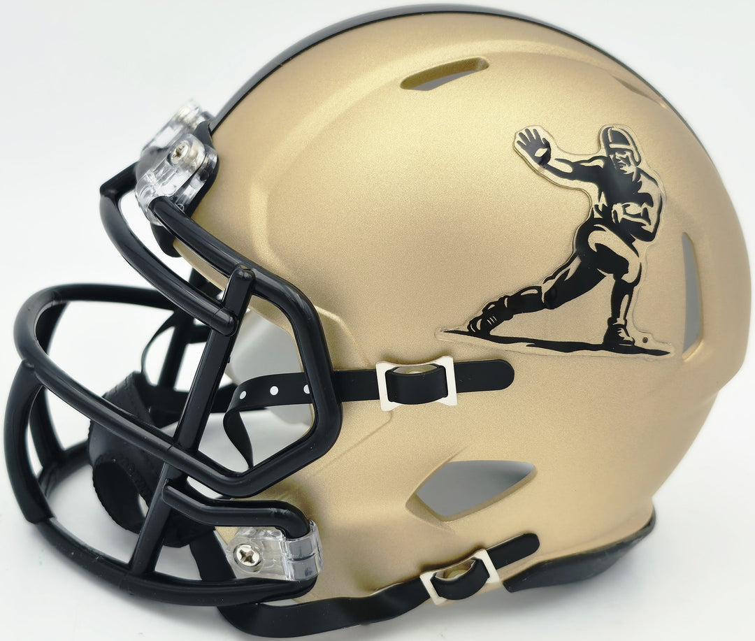 Ricky Williams Signed Texas Longhorns Gold Heisman Logo Speed Mini Helmet JSA
