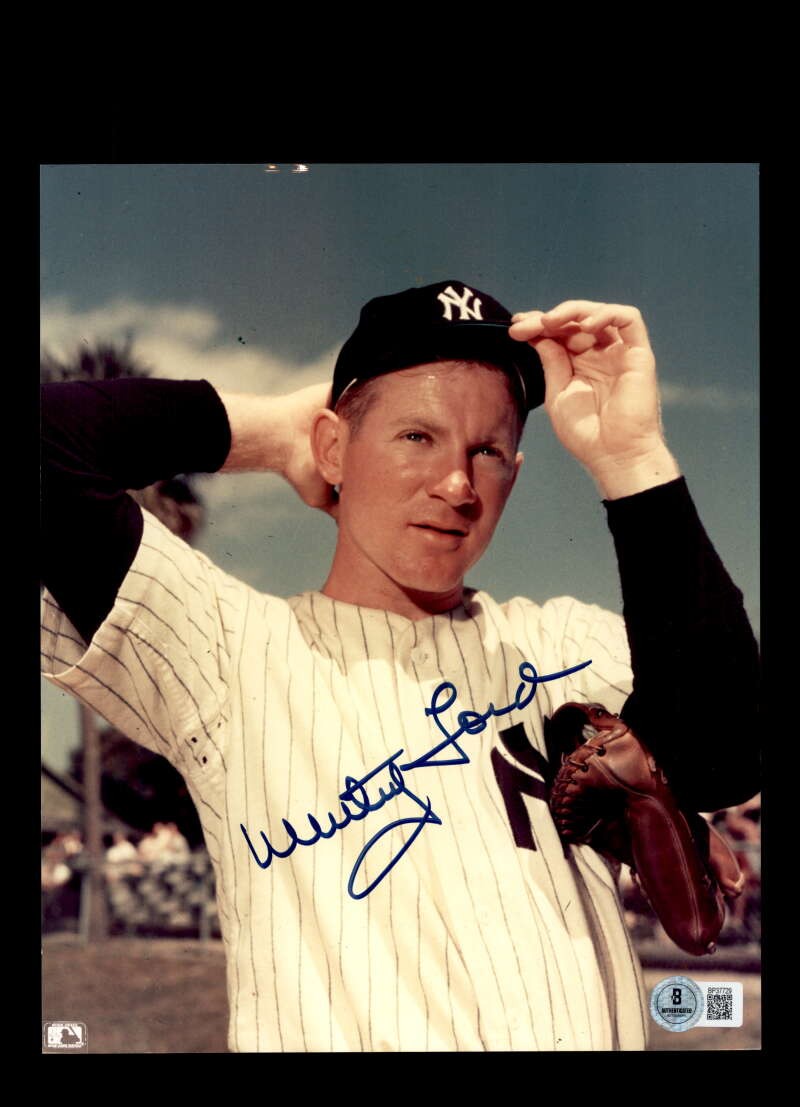 Whitey Ford Beckett BAS Signed 8x10 Photo Autograph Yankees