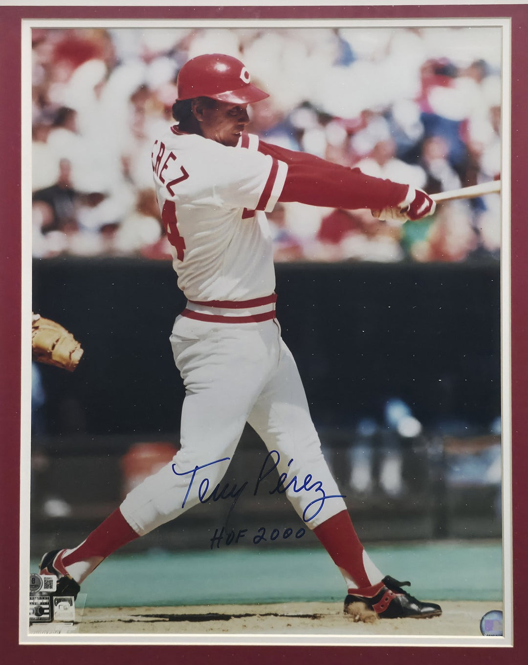 Tony Perez Signed Framed 16x20 Photo Cincinnati Reds Beckett QR #BS30411