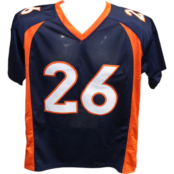 Clinton Portis Autographed/Signed Pro Style Jersey Blue Beckett 42559