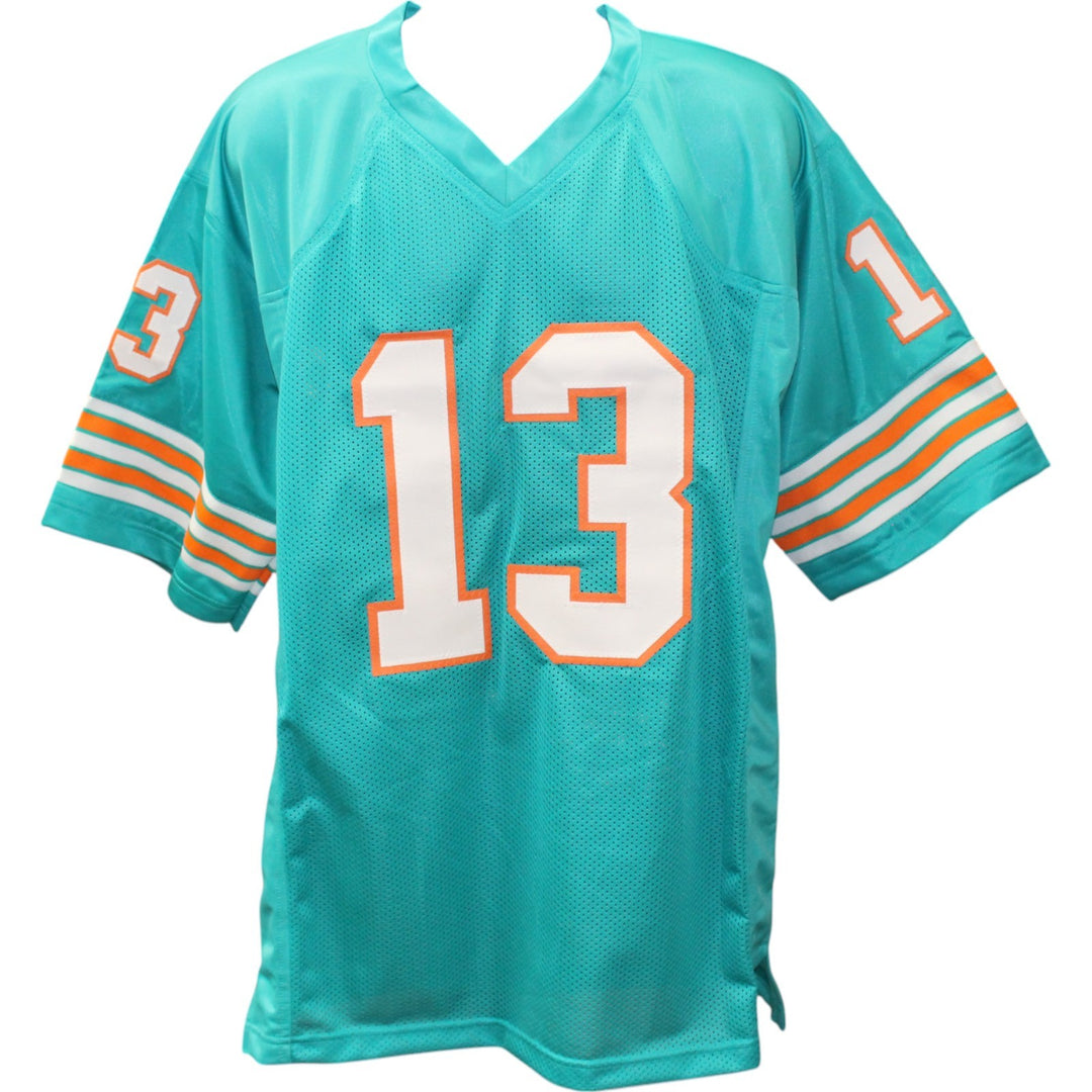 Dan Marino Autographed/Signed Pro Style size XL Teal Jersey JSA 50303