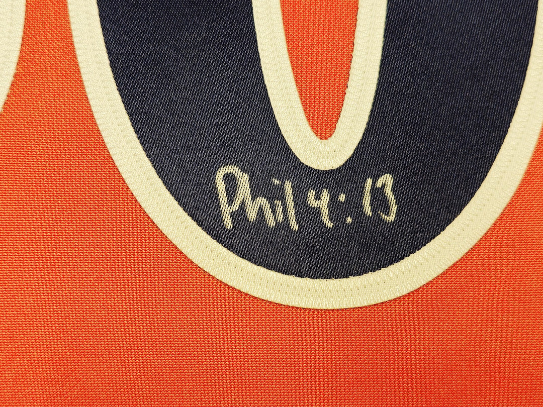 Warriors Stephen Curry Auto Orange Mitchell Ness Rookie Jersey 44 "Bible Verse"