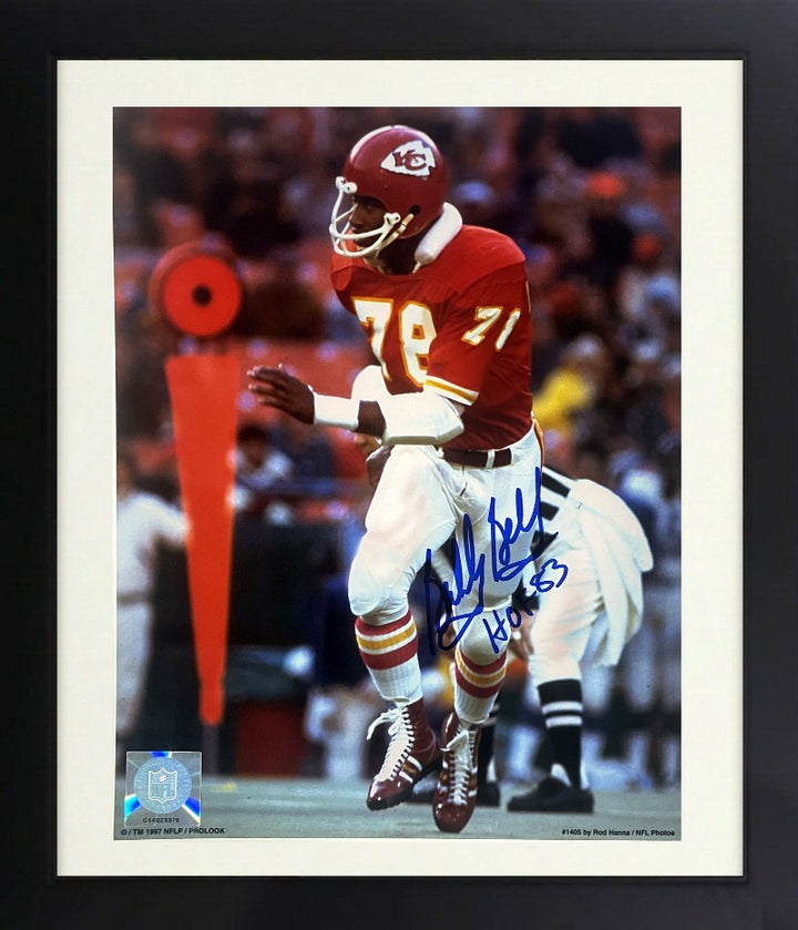 Bobby Bell signed signed Kansas City Chiefs 8x10 Photo HOF Framed imperfect- COA