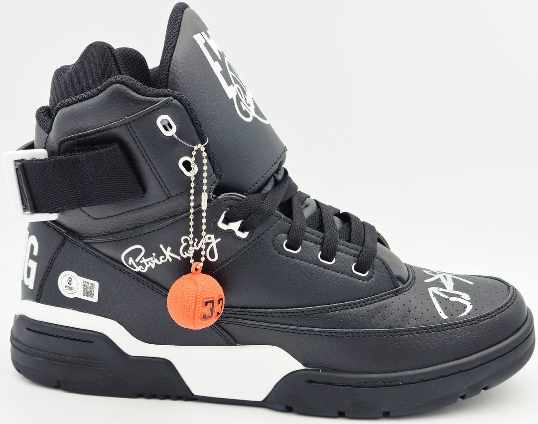 Patrick Ewing Auto Black Athletics 33 HI Right Shoe Knicks Size 13 Beckett