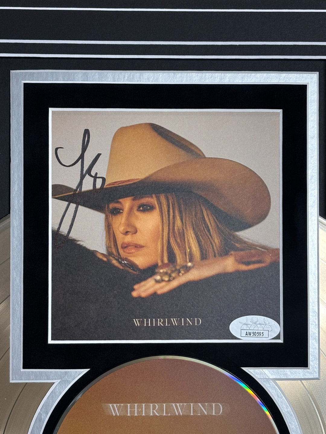 Lainey Wilson Autographed Whirlwind CD Album Gold Record Framed JSA COA Signed