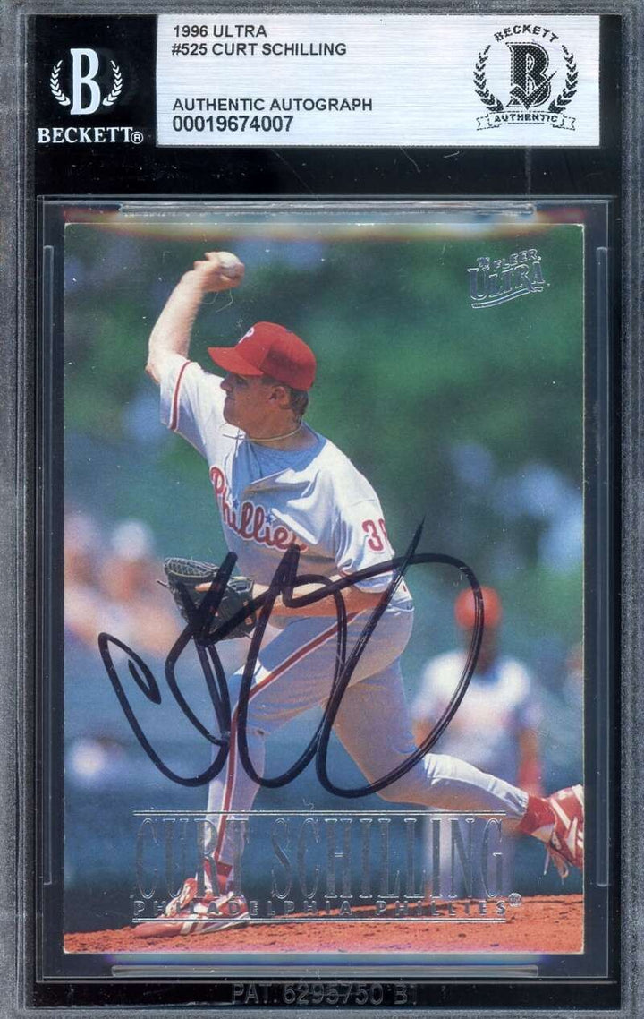 Curt Schilling Beckett BAS Signed 1996 Fleer Ultra Autograph