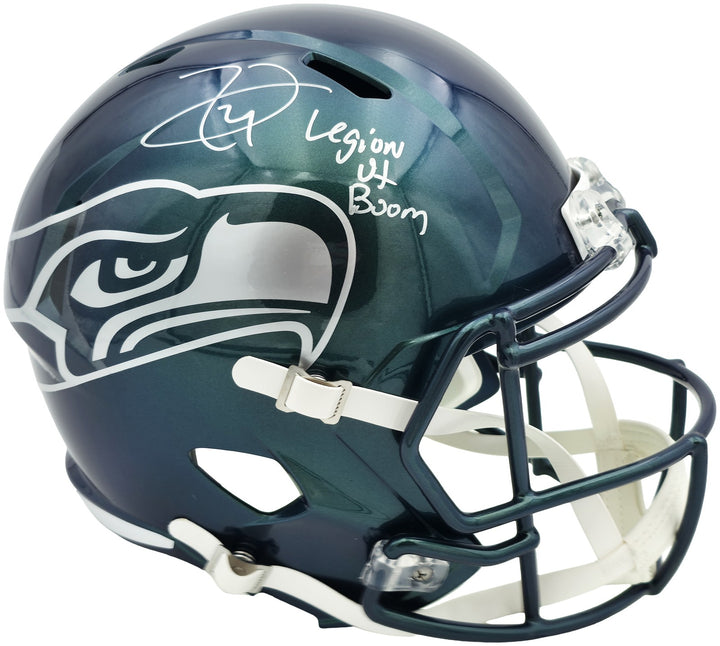 Earl Thomas III Signed Seahawks Rivalries Full Sz Rep Speed Helmet Beckett Wit