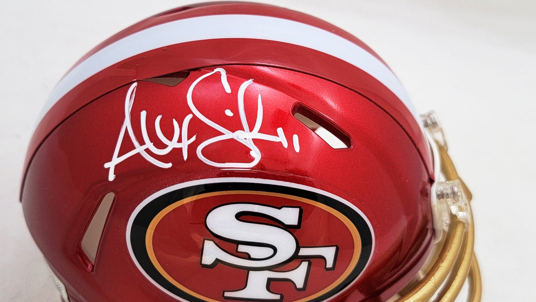 Alex Smith Signed San Francisco 49ers Flash Red Speed Mini Helmet Beckett Wit