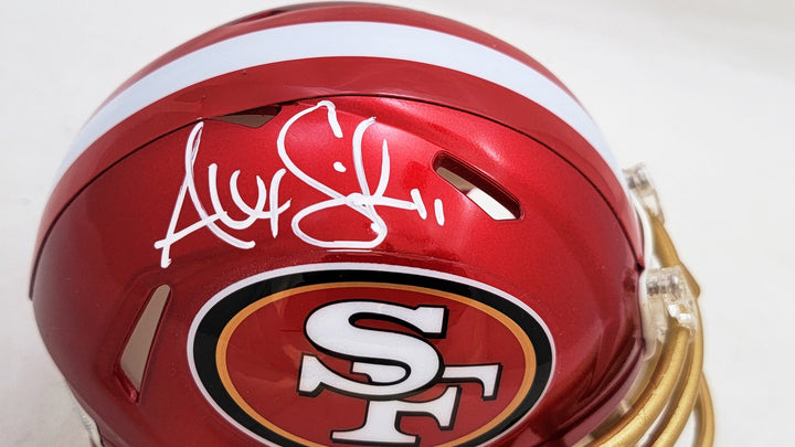 Alex Smith Signed San Francisco 49ers Flash Red Speed Mini Helmet Beckett Wit