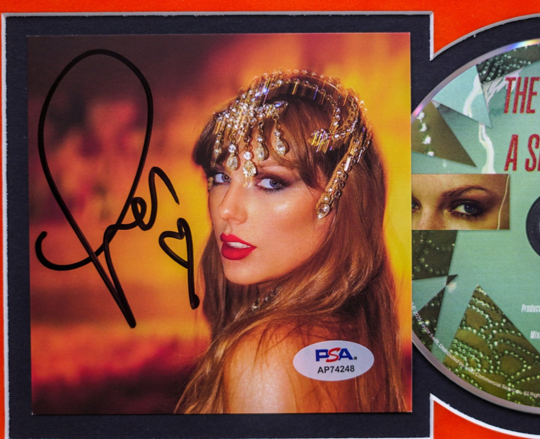 Taylor Swift Signed CD Cover Custom Framed PSA The Life of a Showgirl