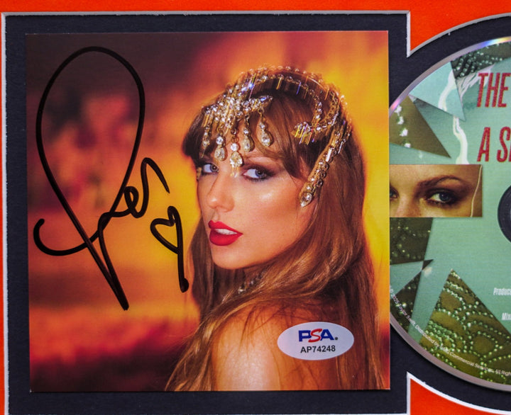 Taylor Swift Signed CD Cover Custom Framed PSA The Life of a Showgirl