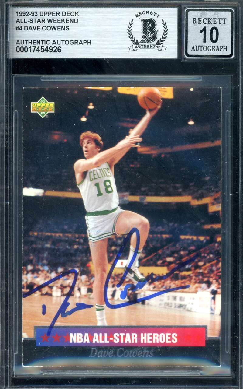 Dave Cowens Gem Mint 10 Beckett BAS Signed 1992-93 Upper Deck All Star Weekend A