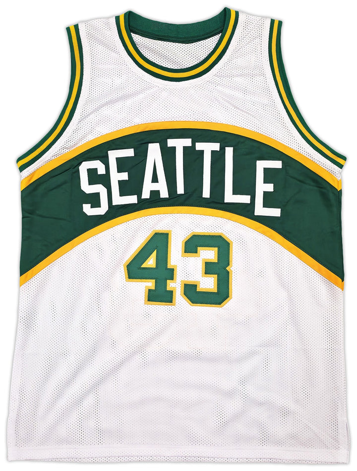 Seattle Supersonics Jack Sikma Autographed Signed White Jersey MCS Holo