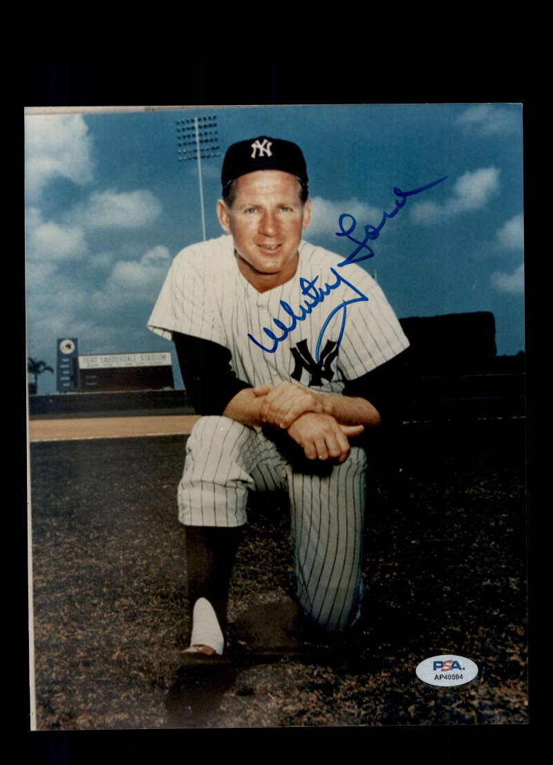 Whitey Ford PSA DNA Coa Signed 8x10 Photo Autograph Yankees