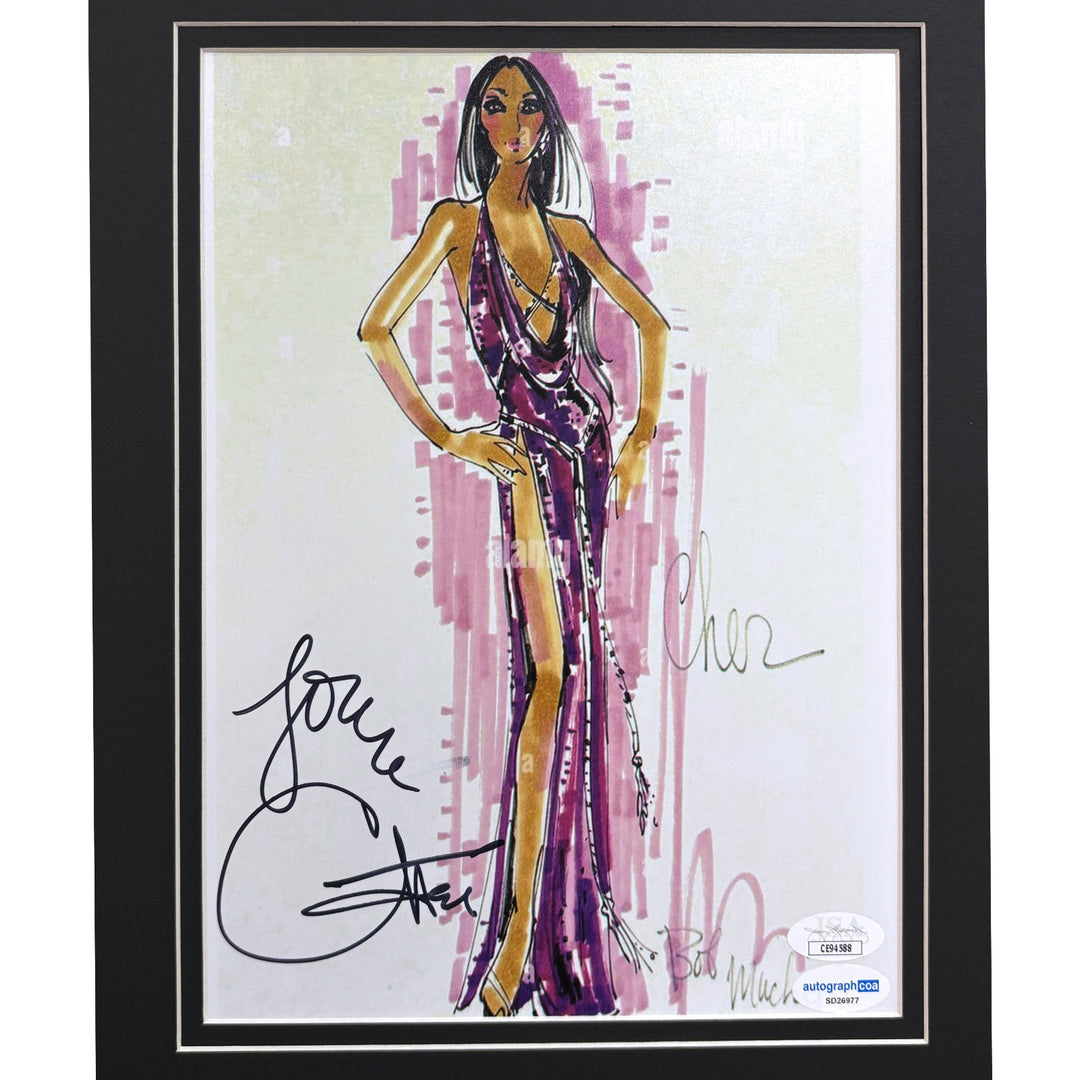 Cher Autographed 8x10 Photo JSA Framed Music Singer Signed