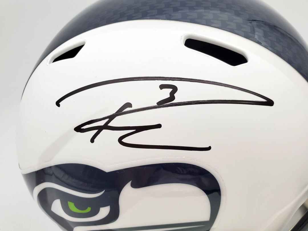 Russell Wilson Signed Seahawks Flat Matte White Full Size Speed Replica Helmet