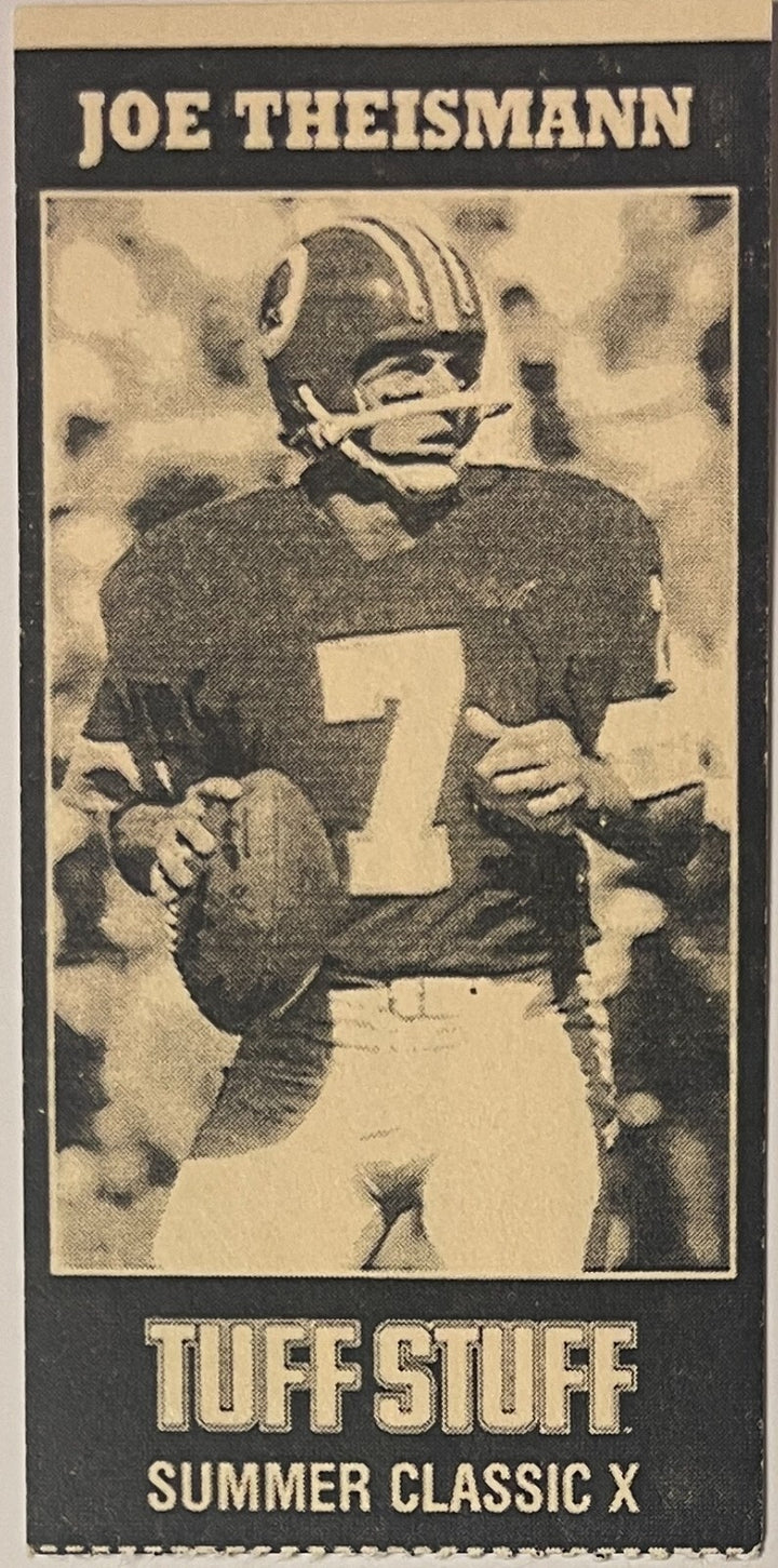 Joe Theismann signed Washington 8x10 Photo #7 minor dings Framed- Tuff Stuff COA