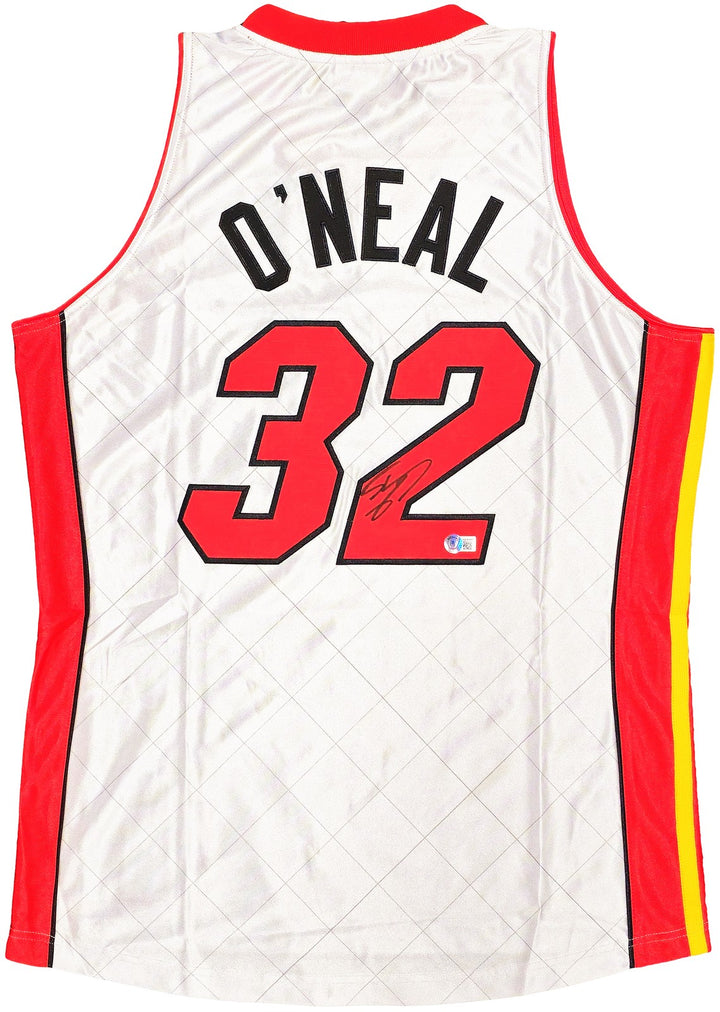 Heat Shaquille O'Neal Auto Silver M & N 2005 HWC Swingman NBA 75th Jersey L BAS
