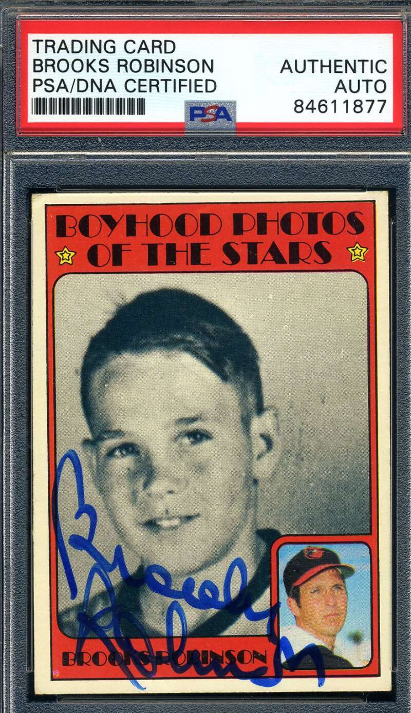 Brooks Robinson PSA DNA Coa Signed 1972 Topps Autograph