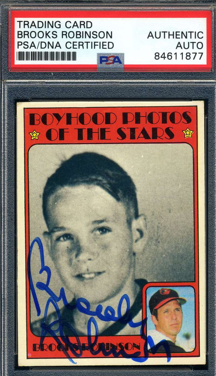 Brooks Robinson PSA DNA Coa Signed 1972 Topps Autograph