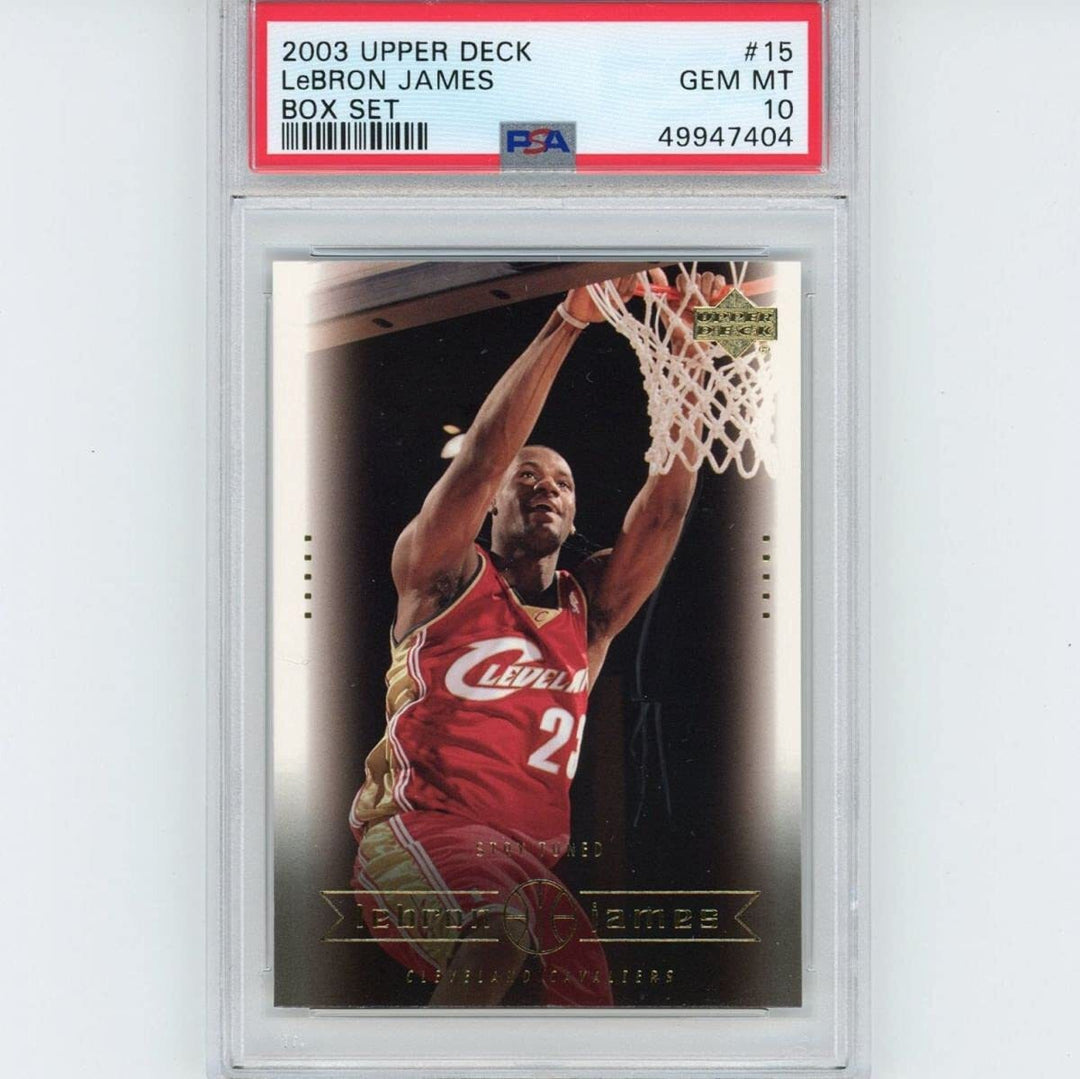 Graded 2003-04 Upper Deck LeBron James #15 Box Set Rookie RC Basketball Card PSA