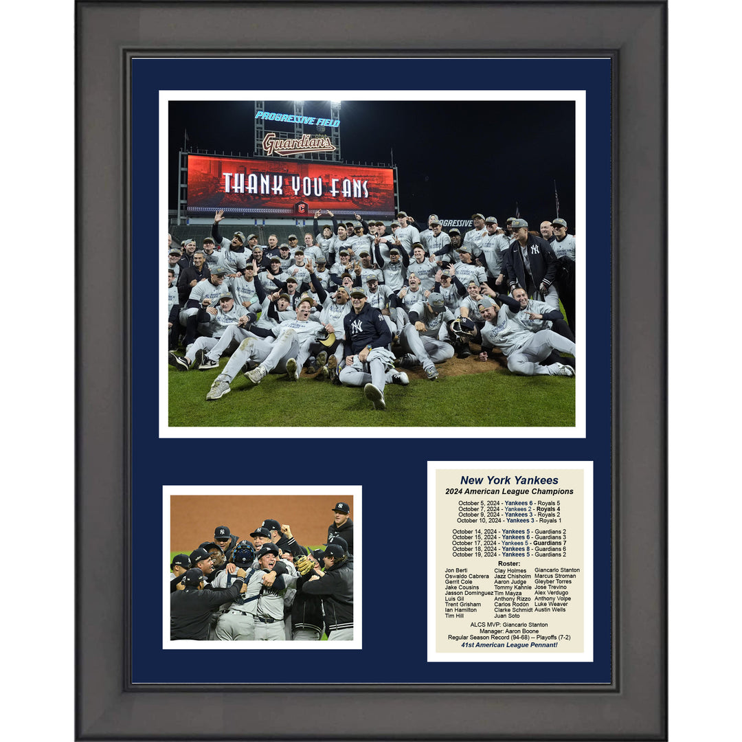 Framed New York Yankees 2024 American League ALCS Champs 11"x14" Photo Collage
