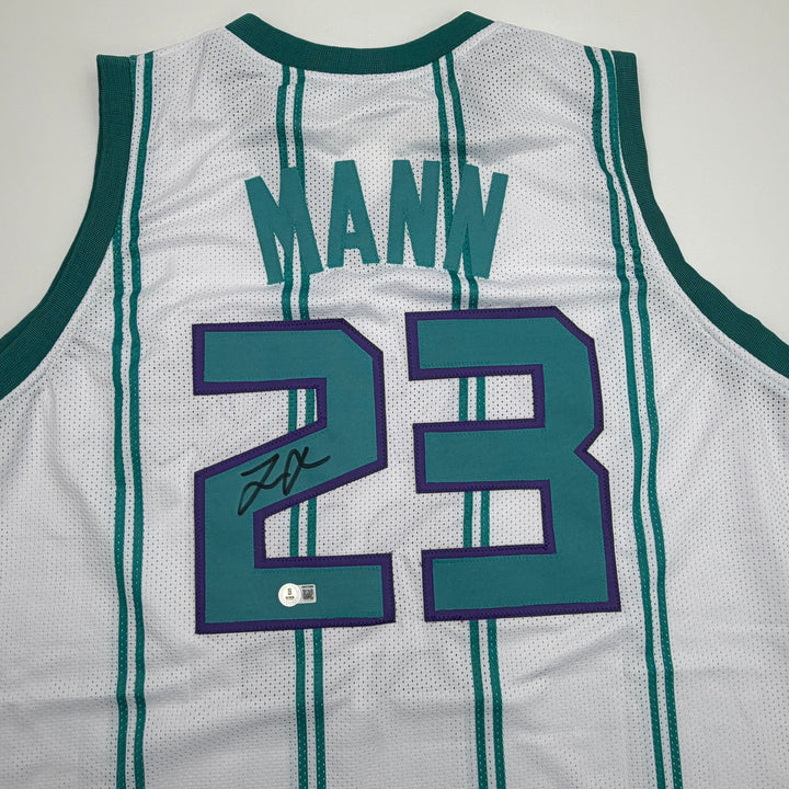 Autographed/Signed Tre Mann Charlotte White Basketball Jersey Beckett BAS COA
