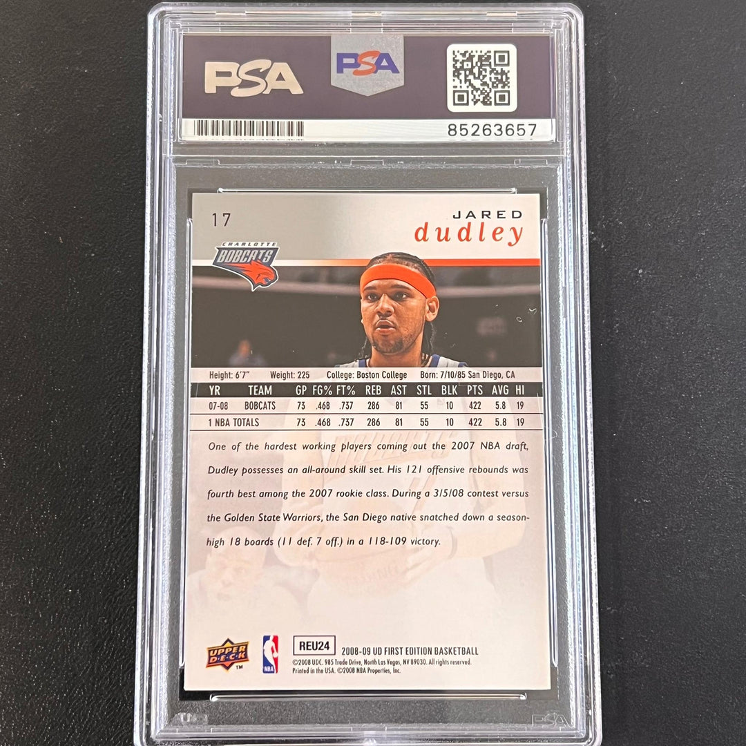 2008-09 Upper Deck Draft Edition #17 Jared Dudley Signed Card AUTO PSA Slabbed B