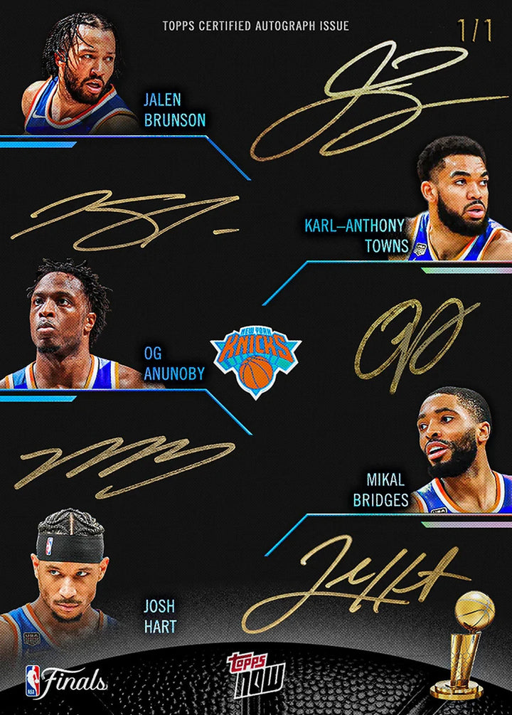 KNICKS NBA CHAMPIONS TOPPS NOW 16 CARD TEAM SET 15 BASE + PARALLEL SP AUTO RELIC