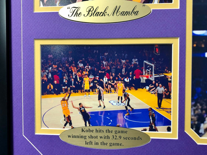 Kobe Bryant Final Game Authentic Confetti Frame 8x10 Collage Ticket Last Retire
