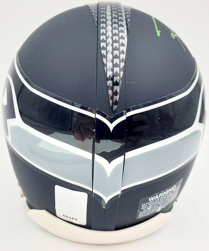 Russell Wilson Autographed Signed Seattle Seahawks Mini Helmet In Green RW Holo