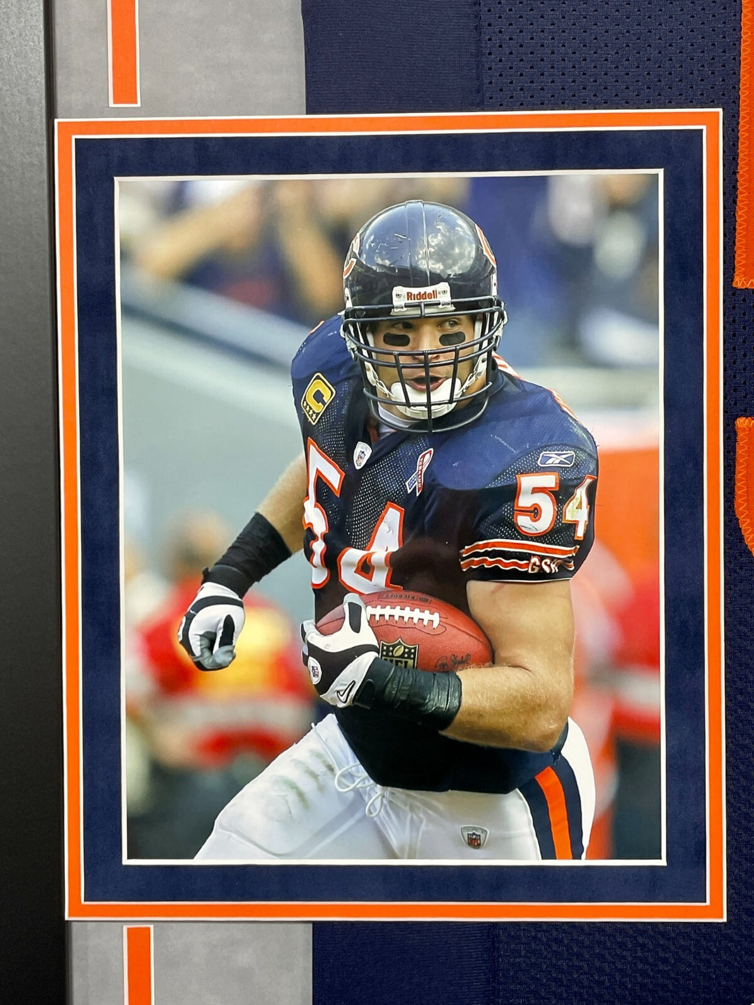 Brian Urlacher Autographed Chicago Bears Jersey Framed BAS Signed Inscribed HOF