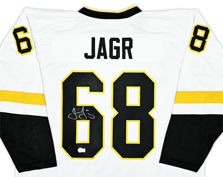 Pittsburgh Penguins Jaromir Jagr Autographed Signed White Jersey Beckett Witness