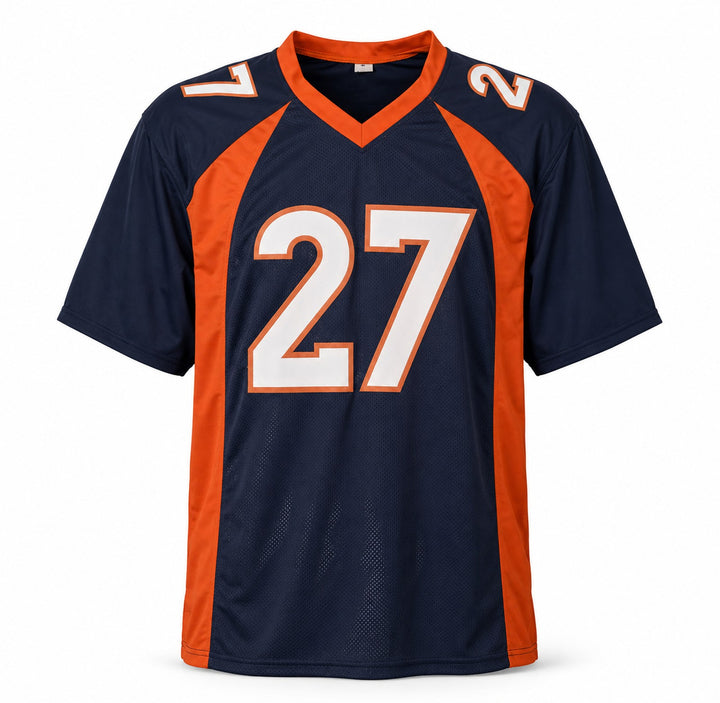 Denver Broncos Steve Atwater Signed Blue Jersey Beckett BAS Witness