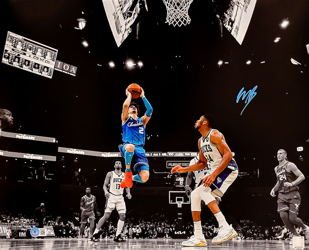 LaMelo Ball Autographed Signed 16x20 Photo Charlotte Hornets Beckett