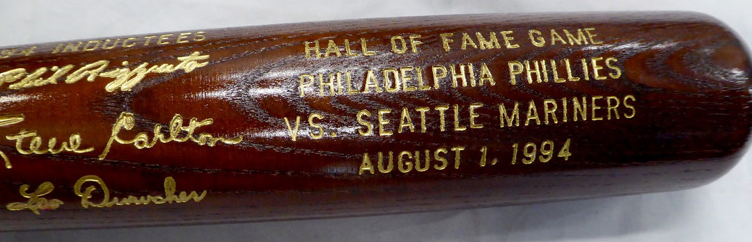 Unsigned 1994 Baseball HOF Induction Bat Phil Rizzuto Steve Carlton Leo Durocher