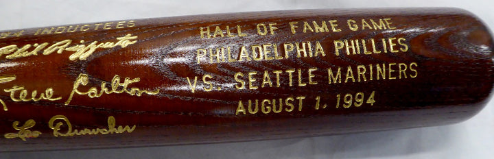 Unsigned 1994 Baseball HOF Induction Bat Phil Rizzuto Steve Carlton Leo Durocher