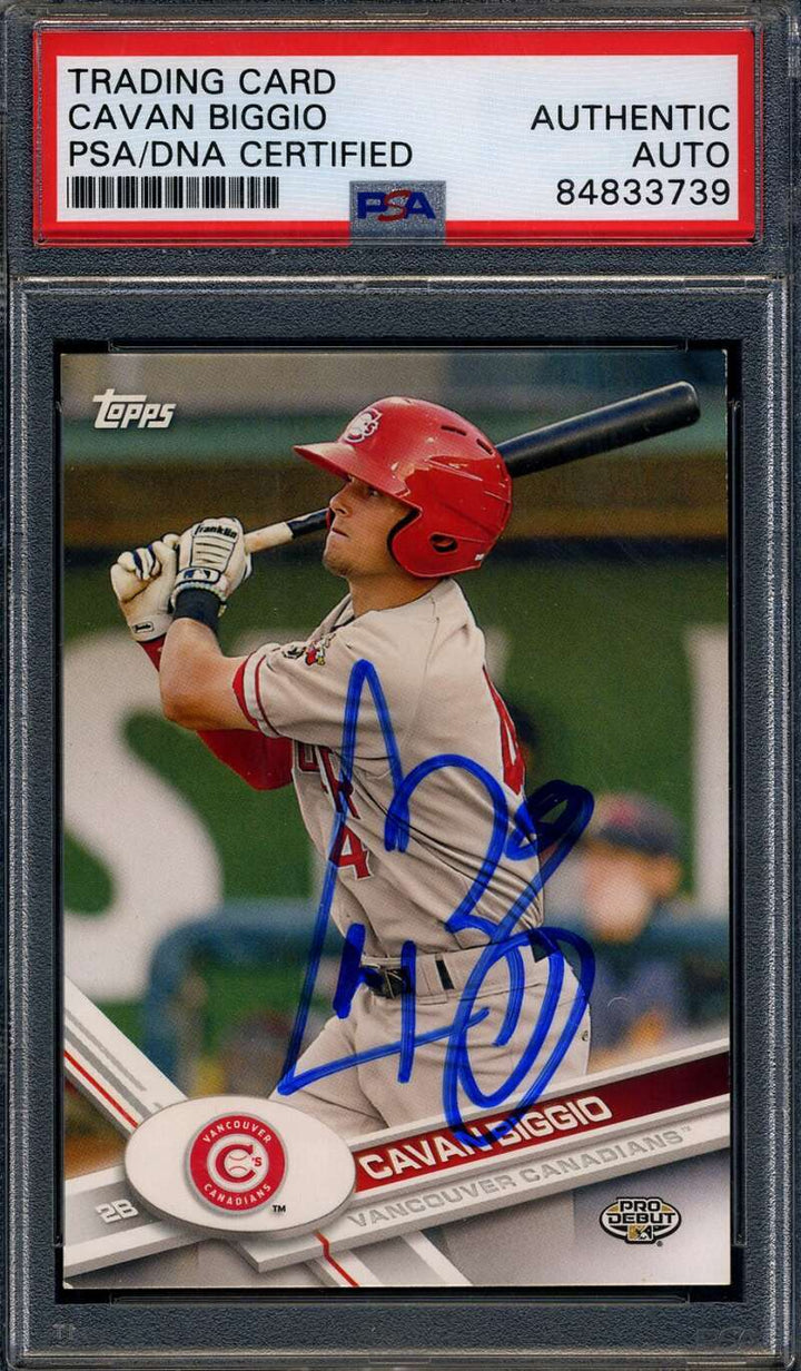 Cavan Biggio PSA DNA Signed 2017 Topps Pro Debut Rookie Autographed