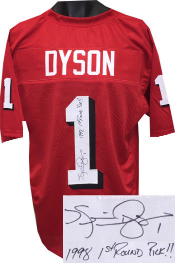 Kevin Dyson signed Utah Custom College Jersey #1 1998 1st Round Pick!! XL - JSA