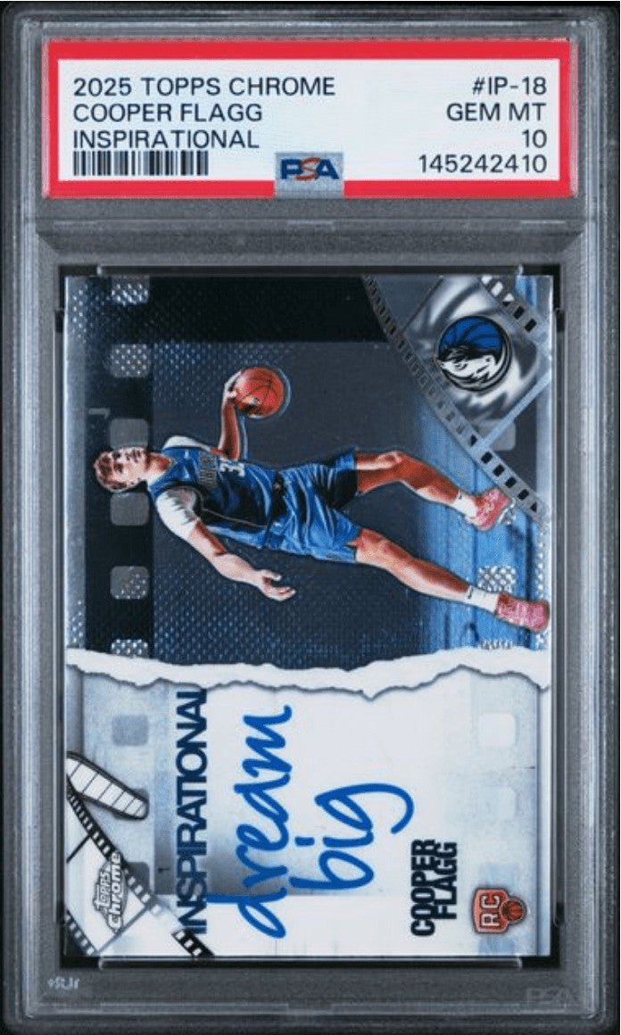 Graded 2025 Topps Chrome Cooper Flagg #IP18 Inspirational Card PSA 10