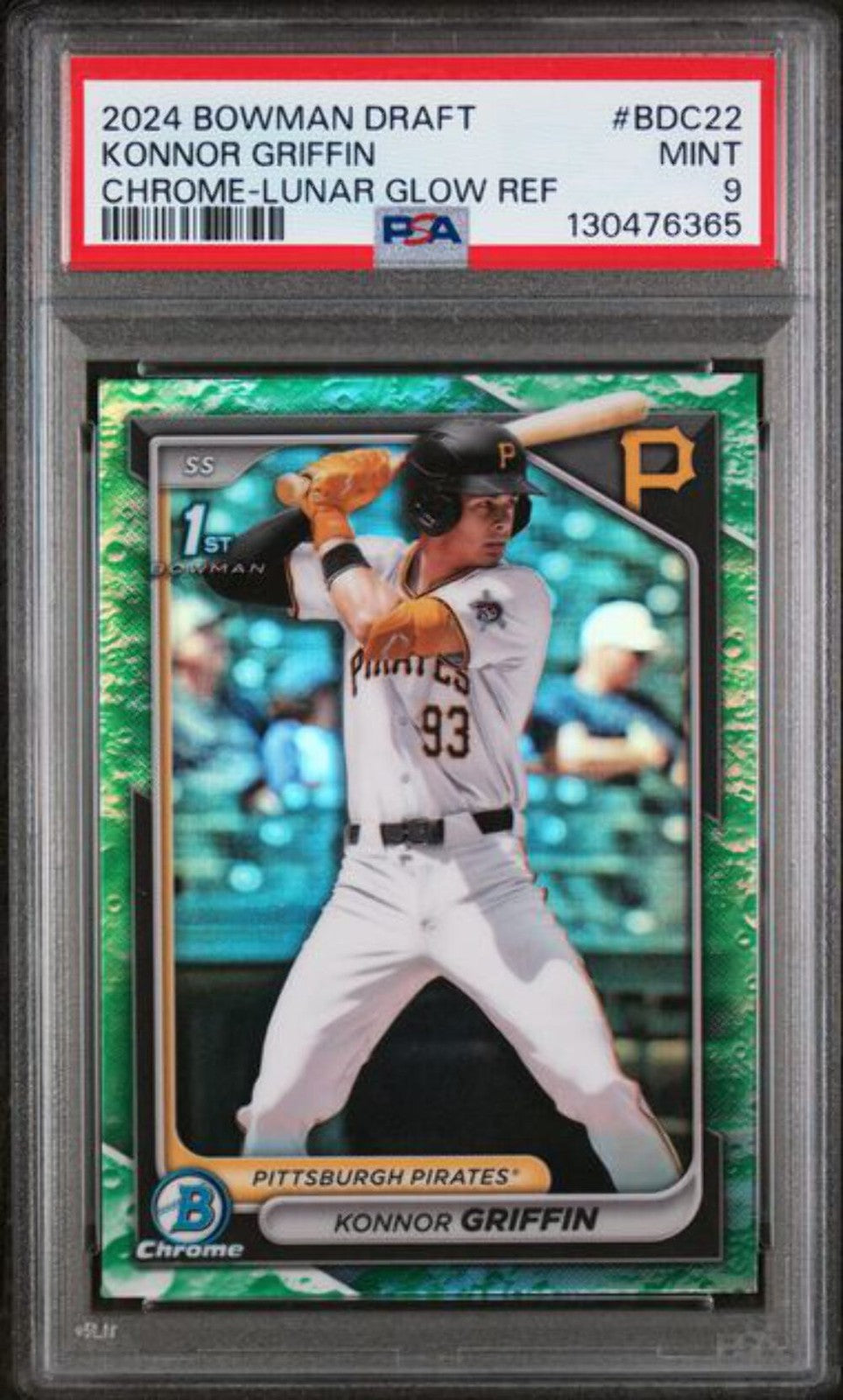 Graded 2024 Bowman Draft Konnor Griffin #BDC22 Chrome Lunar Rookie Card PSA 9