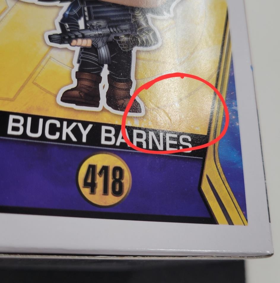 Sebastian Stan signed Bucky Barnes Funko Pop! 418 Avengers autograph Beckett BAS
