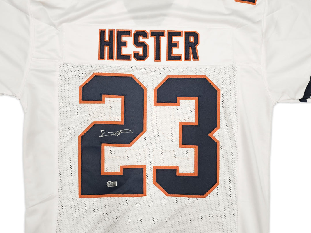 Chicago Bears Devin Hester Autographed Signed White Jersey Beckett BAS QR