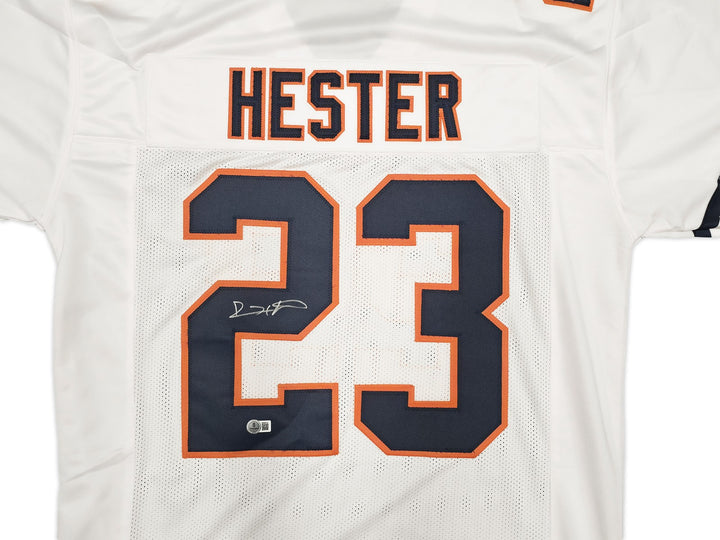 Chicago Bears Devin Hester Autographed Signed White Jersey Beckett BAS QR