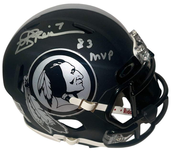 Joe Theismann signed Washington Eclipse Alt Speed Mini Helmet 83 MVP - Visor-BAS