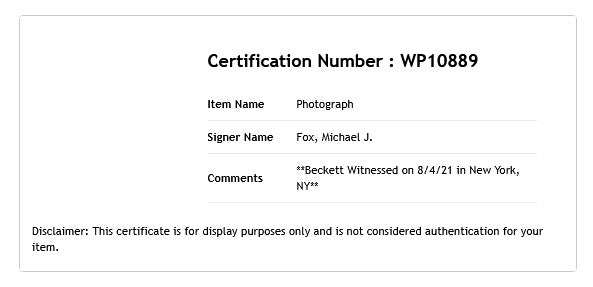 Michael J Fox signed 16x20 Back to the Future photo framed Autograph BAS COA