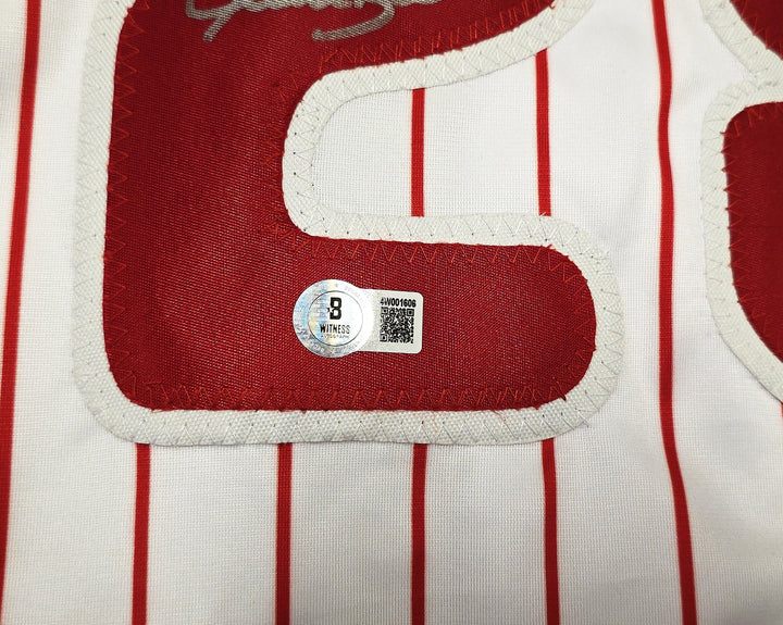 Philadelphia Phillies John Kruk Signed White Jersey Beckett Witness