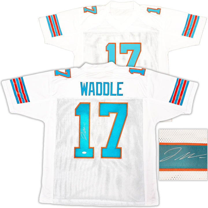 Miami Dolphins Jaylen Waddle Autographed Signed White Jersey JSA