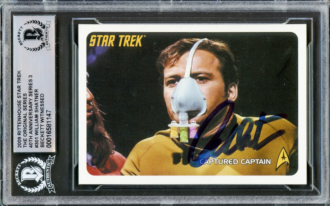 William Shatner Auto 2009 Rittenhouse Card 301 Star Trek 40 Anniversary Beckett